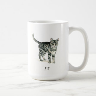 Caneca De Café Bons Gatos: Senta-Te Mug