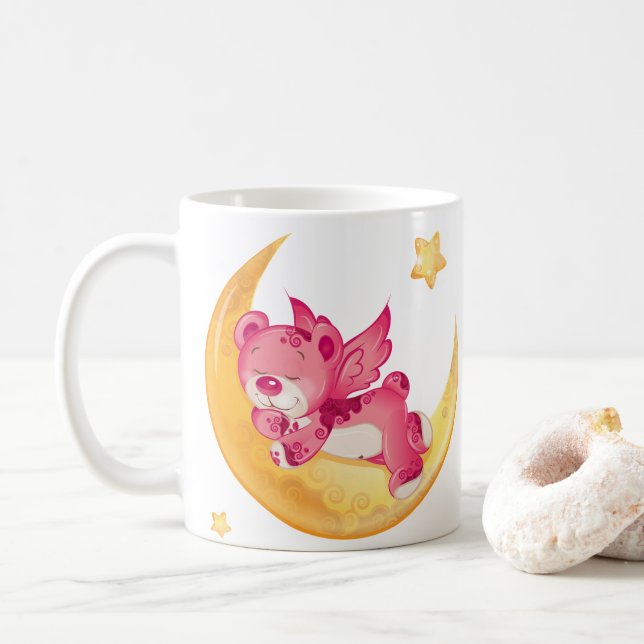 Caneca De Café Bons sonhos com um urso Teddy (Com Donut)