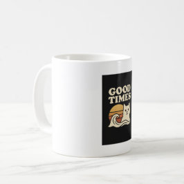 Caneca De Café Bons Tempos Retroativos - Vibes Positivas Vintage