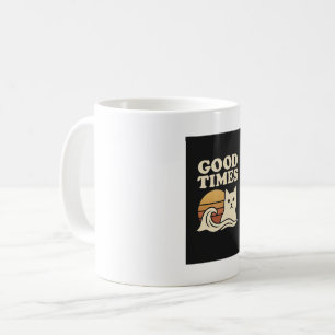 Caneca De Café Bons Tempos Retroativos - Vibes Positivas Vintage