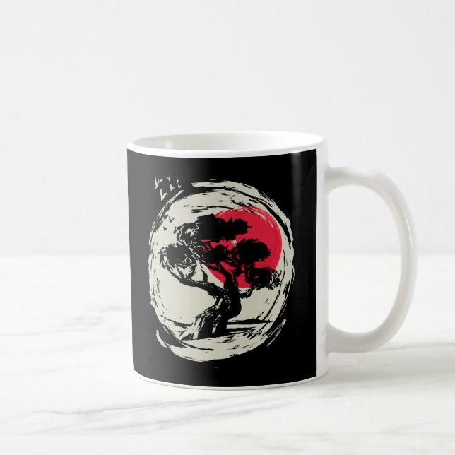 Caneca De Café Bonsai Art Japonês Sunset (Direita)
