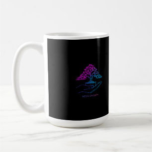 Caneca De Café Bonsai de Crescimento Neon Café Estético Persona
