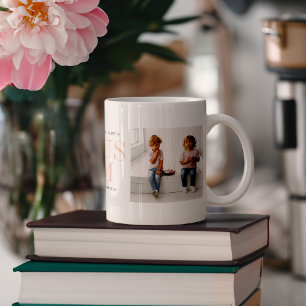 Caneca De Café "Bonus Mãe" Duas Colagens Fotográficas