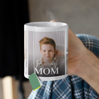 Caneca De Café Bonus Mom 5 Photo Collage