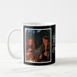 Caneca De Café Bonus Mom Elegant Cursive 2 Photo Black