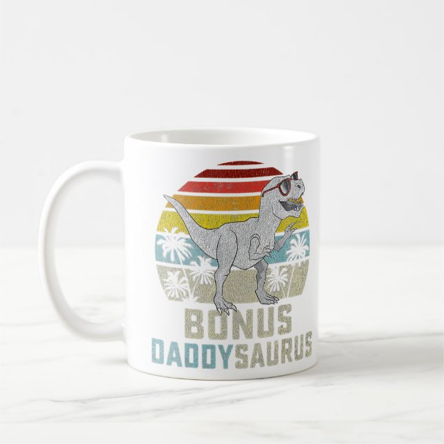 Caneca De Café Bonus Pai Saurus T Rex Daddysaurus Stepdad Match (Esquerda)