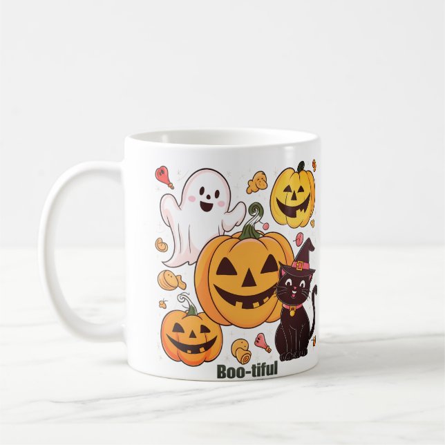 Caneca De Café Boo-Bonito-Halloween (Esquerda)