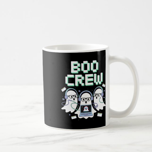 Caneca De Café Boo Crew Halloween Tic Help Desk Stem (Direita)