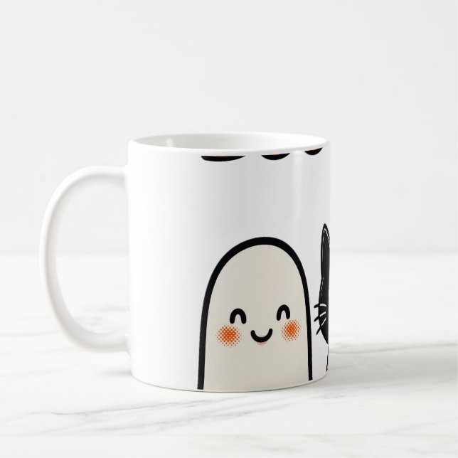 Caneca De Café Boo Crew Matching Squad Tee (Esquerda)