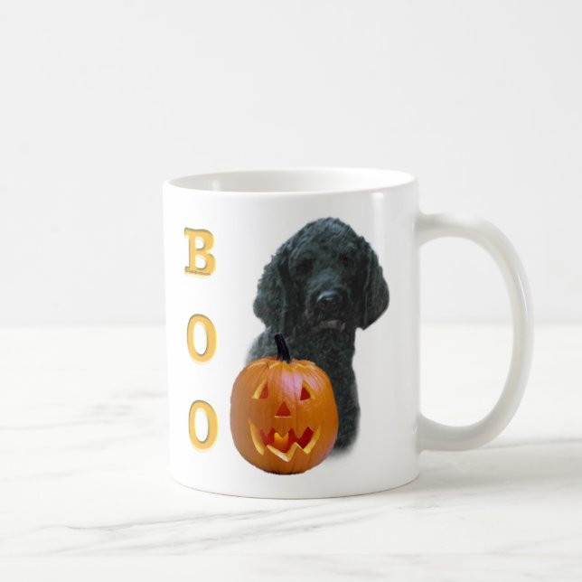 Caneca De Café Boo de Poodle Revestido Negro (Direita)