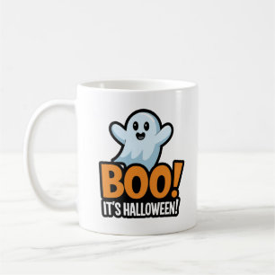 Caneca De Café boo. é design bonitinho de halloween