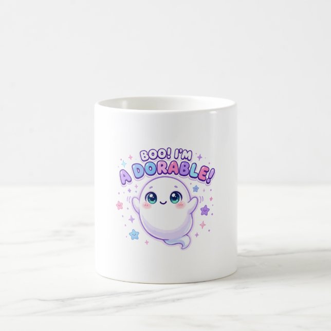 Caneca De Café Boo Eu Sou Adorável Fantasma Fofo (Centro)