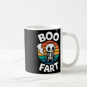Caneca De Café Boo Fart Engraçado Fazendo Esqueleto Para O Hallow