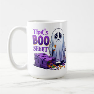 Caneca De Café Boo-Hoo-Lloween Isso é Folha de Boo