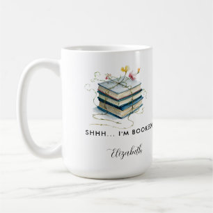 Caneca De Café Book Lover Gift Bookie Wildflower Nome Engraçado