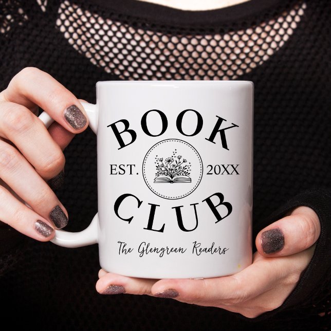 Caneca De Café Book Lovers Book Club Personalizado (Criador carregado)