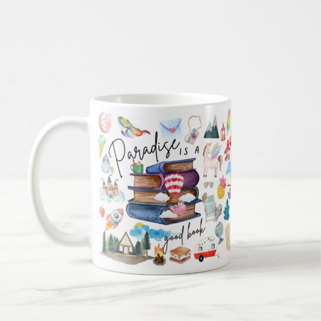 Caneca De Café Book Lovers - Paradise is a Good Book (Esquerda)