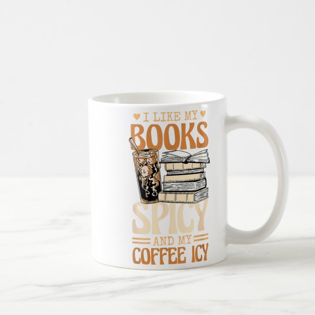 Caneca De Café Bookish Bookworm I Like My Books Scy And My Coffee (Direita)