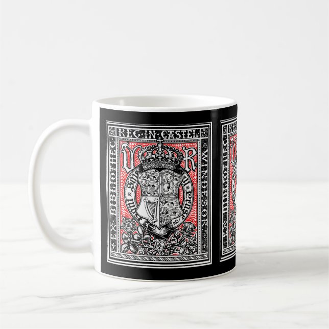 Caneca De Café Bookplate Queen Victoria no Castelo de Windsor (Esquerda)