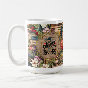 Caneca De Café Books Lover Mug, Readers Cup Gift, Livros Lidos