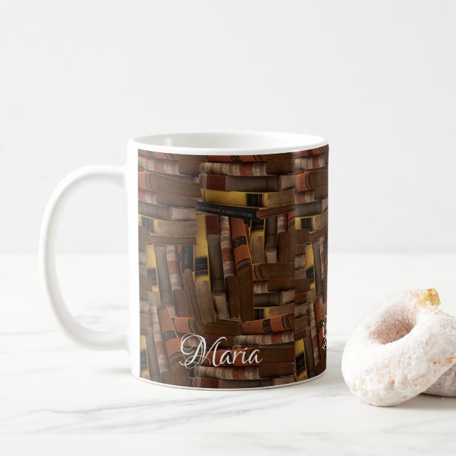 Caneca De Café Books Mug (Com Donut)