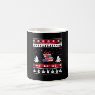Caneca De Café Books Ufly Christmas Engraçado Leitura de presente