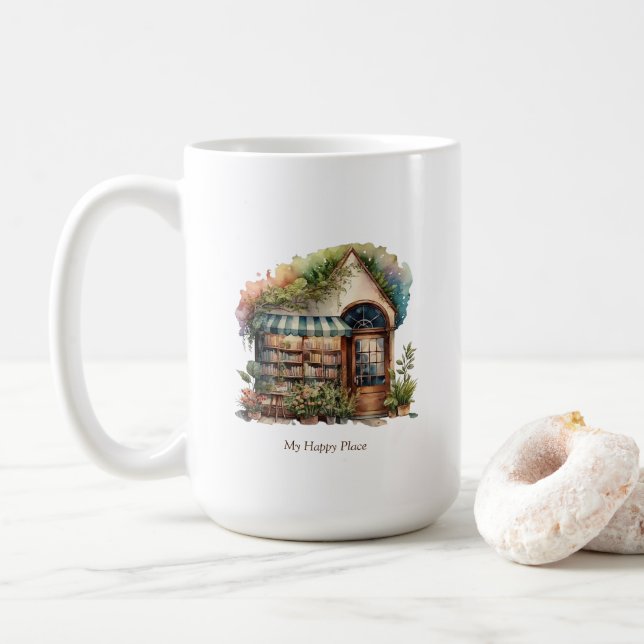 Caneca De Café Bookstore Mug (Com Donut)