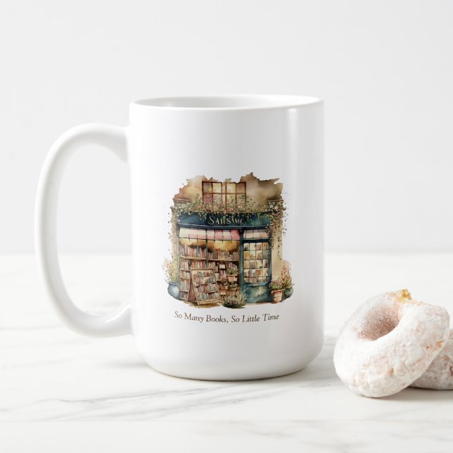 Caneca De Café Bookstore Mug (Com Donut)