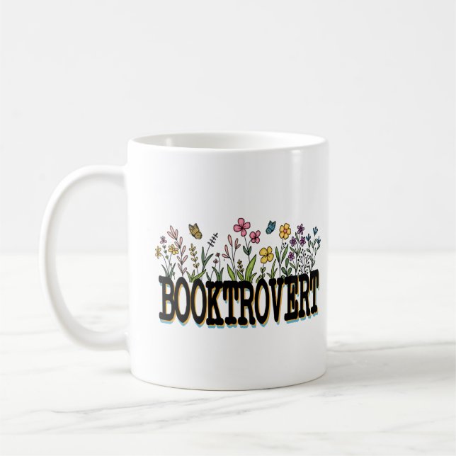 Caneca De Café Booktrovert Tshirt (Esquerda)