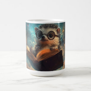 Caneca De Café Bookworm de porco-gato-de-galáxia