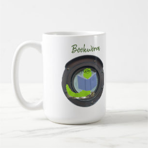 Caneca De Café Bookworm em Porthole