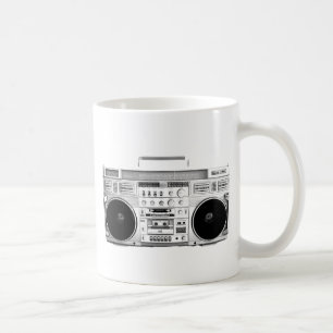 Caneca De Café Boom Box Ghetto Blaster 80s 70s Cassette player