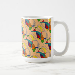 Caneca De Café "Boomerangs em Laranja Tilado"