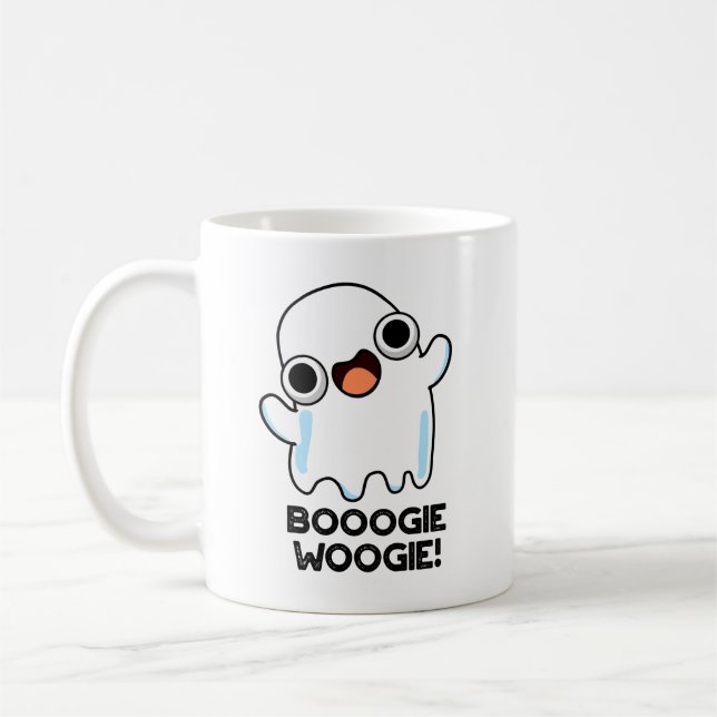 Caneca De Café Booogie Woogie Funny Music Ghost Pun (Esquerda)