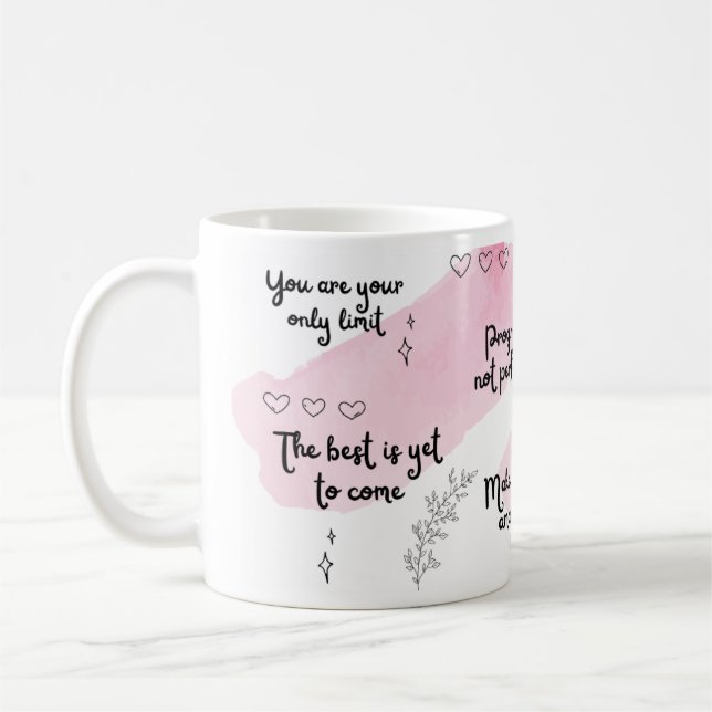 Caneca De Café Boost Rosa Mug Positivo (Esquerda)