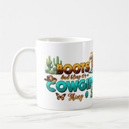 Caneca De Café Boots and Bling Cactus Personalizados