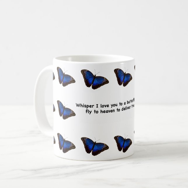 Caneca De Café Borboleta (Frente Esquerda)