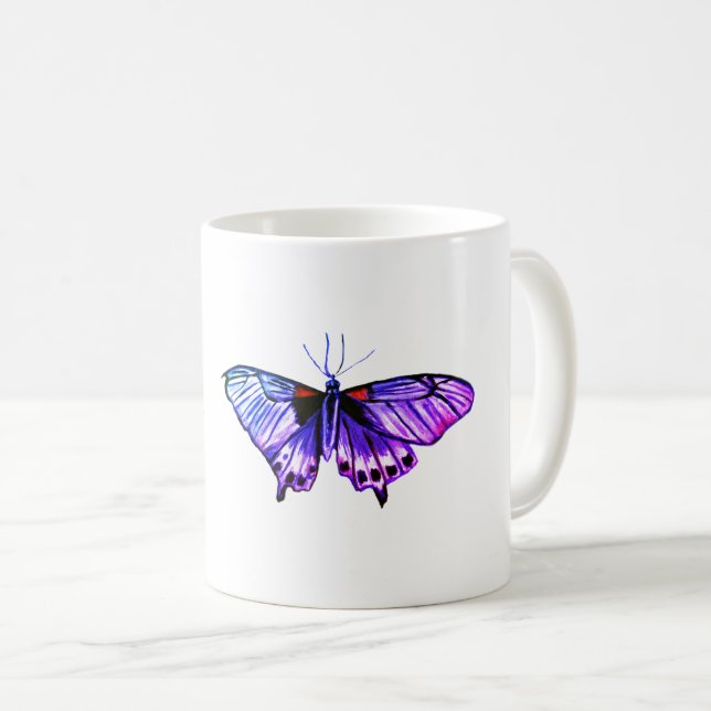 Caneca De Café Borboleta (Frente Esquerda)