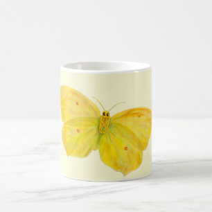 Caneca De Café Borboleta amarela Brilho comum