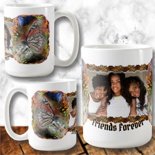 Caneca De Café Borboleta Amigos Para Sempre PV02