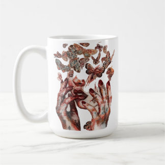 Caneca De Café Borboleta Artística Transformação Mug