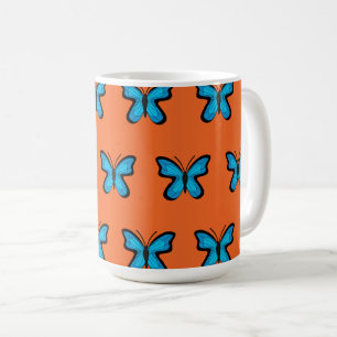 Caneca De Café Borboleta Azul