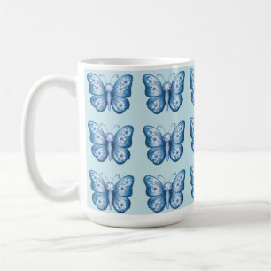 Caneca De Café Borboleta Azul