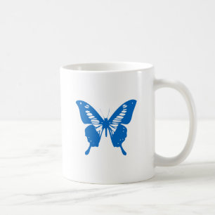 Caneca De Café Borboleta Azul