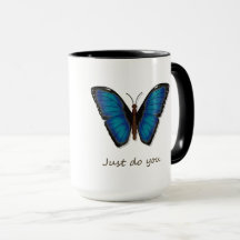 Caneca de Café Borboleta Azul