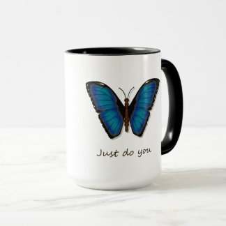Caneca de Café Borboleta Azul