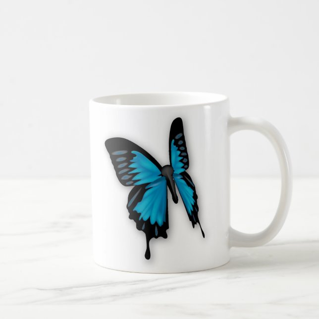 Caneca De Café Borboleta Azul Brighed Hued (Direita)