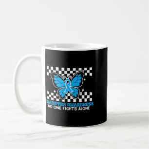 Caneca De Café Borboleta Azul para Família de Conscientização sob