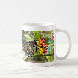 Caneca De Café Borboleta-cauda-vermelha preta#2 mug