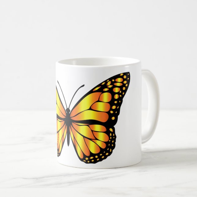Caneca De Café Borboleta Clássica de Mug (Frente Esquerda)